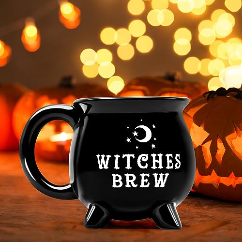 Halloween Cauldron Mug 12oz Witch Brew Ceramic Drinkware for Holiday