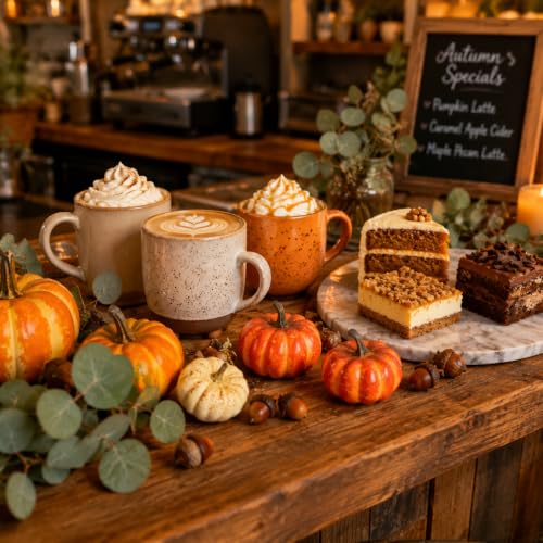 Mini Faux Pumpkins Set for Fall Halloween Thanksgiving Decor - 21 Pcs