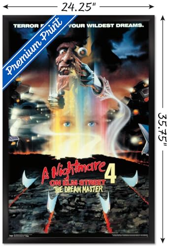 Nightmare on Elm Street 4 Dream Master Wall Poster - Framed 22.4 x 34 Inches