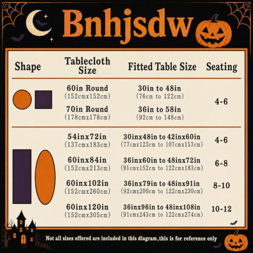 Black Halloween Pumpkin Ghost Tablecloth 84x60 Inches - Festive Home Decor