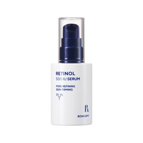 BONCEPT Retinol 500 IU Serum – Wrinkle & Fine Line Care, Pore Refining & Lifting, Hydrating Serum with Retinol & Bakuchiol – Gentle Daily Skincare for Sensitive Skin, K-Beauty, 1.01 fl. oz. 30 ml