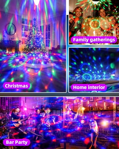 LED Disco Ball Light Sound Control Party Light 2 Pack with Remote - Disco Effect