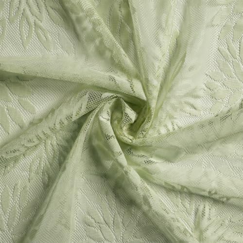Green Lace Dahlia Tablecloth 60x84 Inch Rectangular - Durable Polyester Home Decor