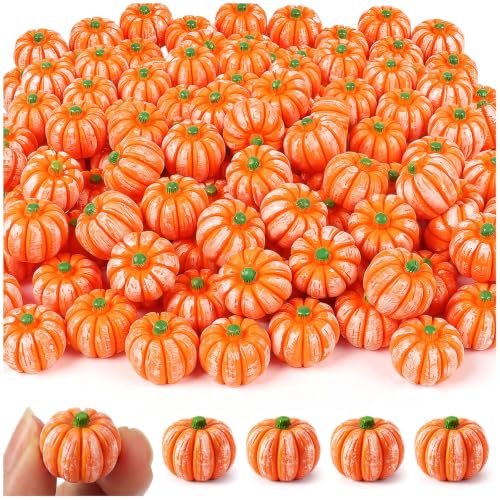 Mini Artificial Pumpkins Bulk 50 Pcs for Halloween Fall Decor Table Vase Filler