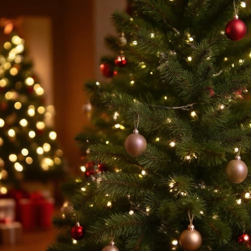 50ft Warm White LED Christmas String Lights Outdoor Battery Operated - 8 Modes