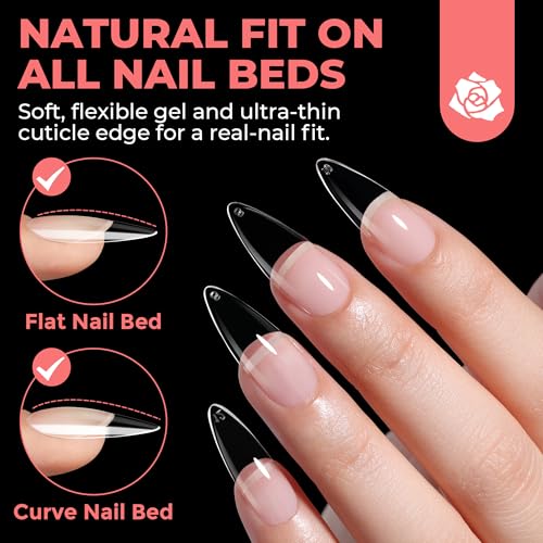 Medium Stiletto Gel Nail Tips - 312Pcs Press On Nails with Variation B0-Medium Stiletto