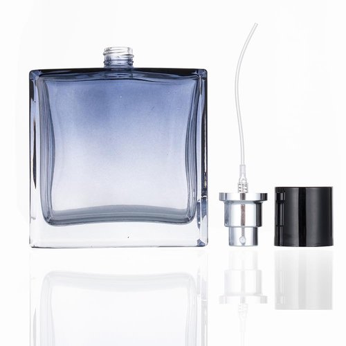 Enslz Refillable Cosmetic Spray Perfume Bottle, Empty Glass Fine Mist Atomizer Essential Oil Container for Travel 100ml /3.4oz (100ml)