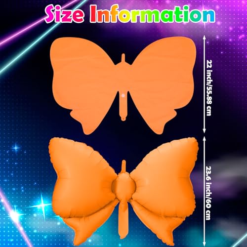 Butterfly Glow in The Dark Neon Balloons 12 Pcs for Party Decorations