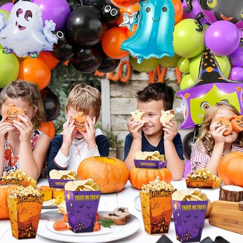 Halloween Popcorn Boxes 20pcs Trick Or Treat Snack Holders for Kids & Parties