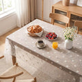 White Embroidery Daisy Tablecloth 60x120 Inch Rectangular - Durable Polyester