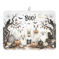 Halloween Dog Dish Drying Mat Ghost 18x24 Inch Absorbent Non-Slip