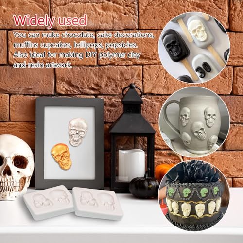 Silicone Skull Cake Mold for Halloween and Baking - 1 Piece