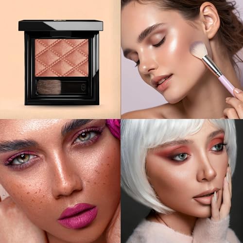GA-DE Idyllic Soft Satin Blush Powder, 40 - Makeup Powder for Cheeks - Silky Color, Buildable Texture, Sheer to Dramatically Flushed Look - 0.28 oz