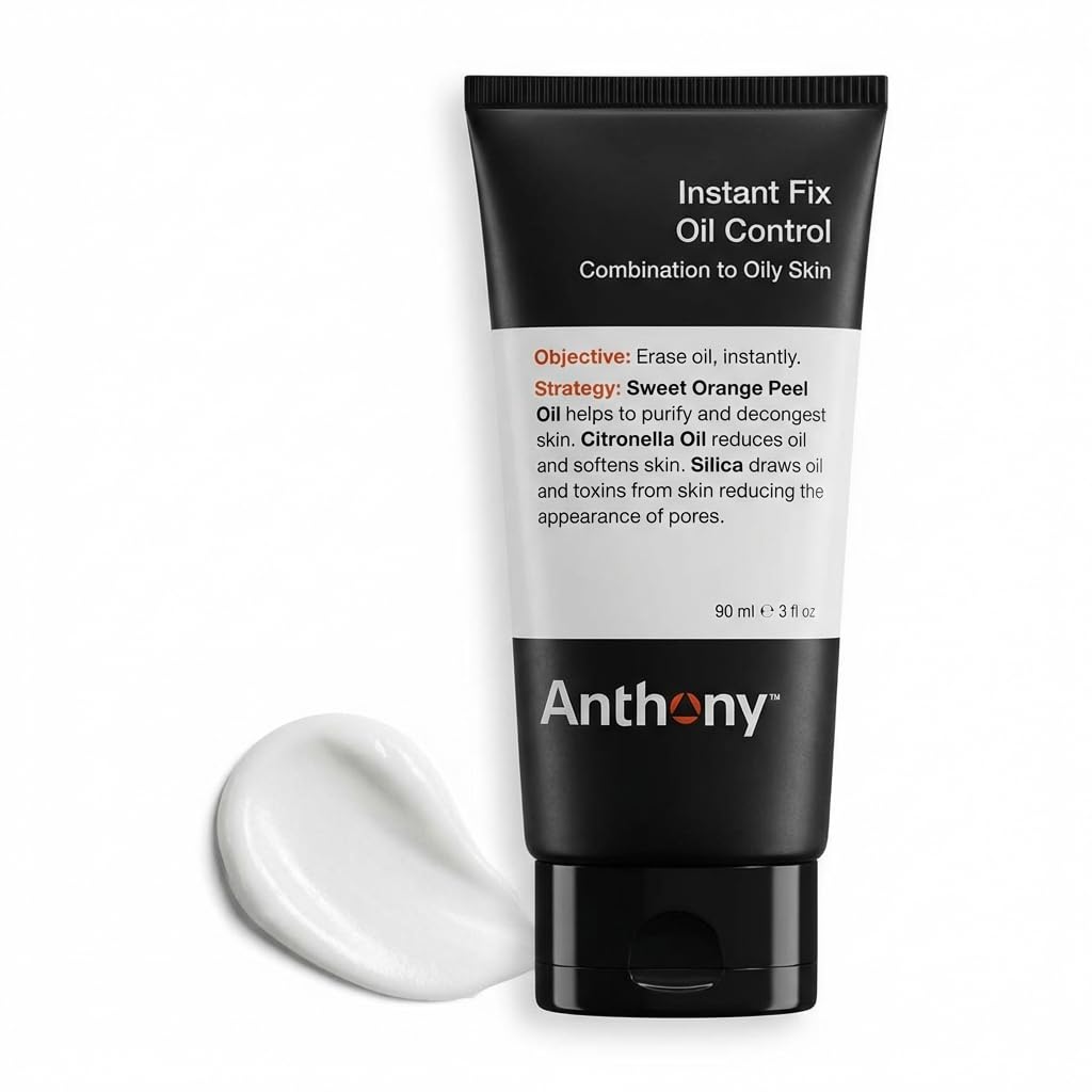 Anthony Instant Fix Oil Control for Men - Mattifying Lotion & Moisturizer for Oily Skin - 3 Fl Oz