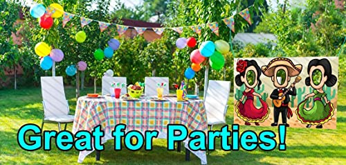 Mexican-Themed Party Photo Booth Cutout Banner - 42x72 Inch Decor