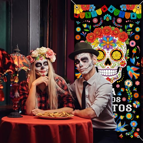Día de los Muertos Door Banner – Day of the Dead Decor for Mexican Celebrations