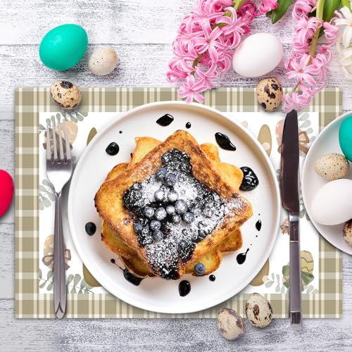 Brown Easter Paper Placemats - 50 Sheets, 16 x 11 Inch Spring Table Mats