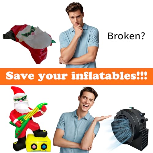 Inflatable Fan Replacement 12V 1.0A with LED Lights & Adapter for Halloween Christmas Decorations - Variation of 12V/1.0A