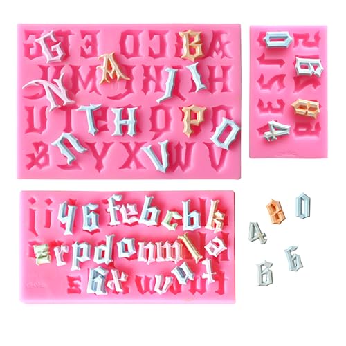Letters and Number Silicone Molds for Baking & Cake Decoration - Food Grade, Reusable