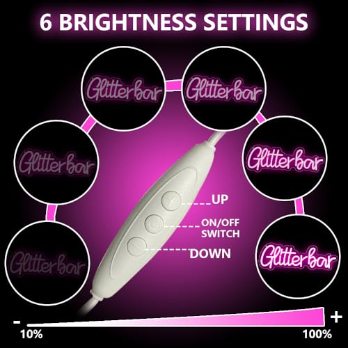 Glitter Bar Neon Sign LED Bar Decor for Home Wedding Birthday Party LB-GlitterBar