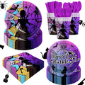 Purple Wednesday Themed Birthday Party Supplies Set for Kids - Serves 20 Guests