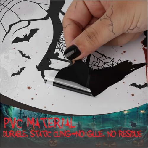 Halloween Window Bird Decals - Gothic Crow Stickers for Glass, 9 Sheets - Black Halloween Bird Variation