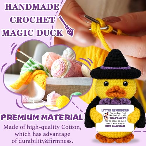 Witchy Crochet Duck Decor - Inspirational Gift for Women, Halloween Reminder