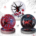 Fourluoo 96-Pack Spider Paper Plates - Black, Red, 7 Inch, Disposable Halloween Partyware