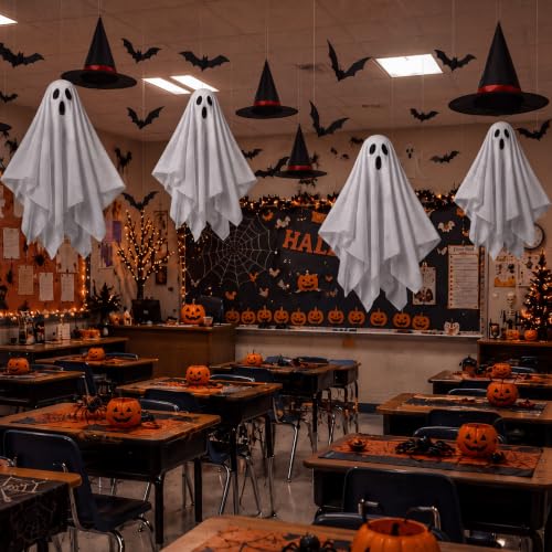 Halloween Classroom Decorations Ghost Garland Set - 23 Pcs Spooky Decor