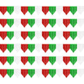 Metallic Foil Fringe Wall Banner Set - Red Green White for Party Decor