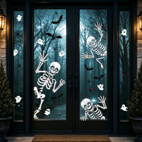 Halloween Skeleton Window Clings Decor Halloween Decorations Ghost Stickers - Variation of THIS listing