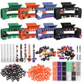 Halloween Colorful DIY Hair Claw Clips Set with Pumpkin Bat Ghost - 8 Pieces - Halloween / Colorful