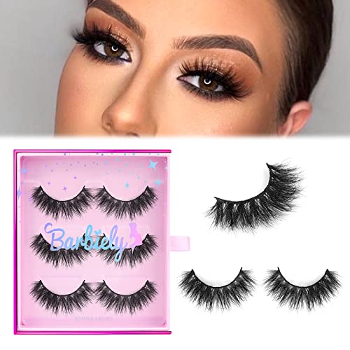 Dramatic 3D Mink Eyelashes - 18mm Fluffy Full Volume Doll Look - Dream Variation