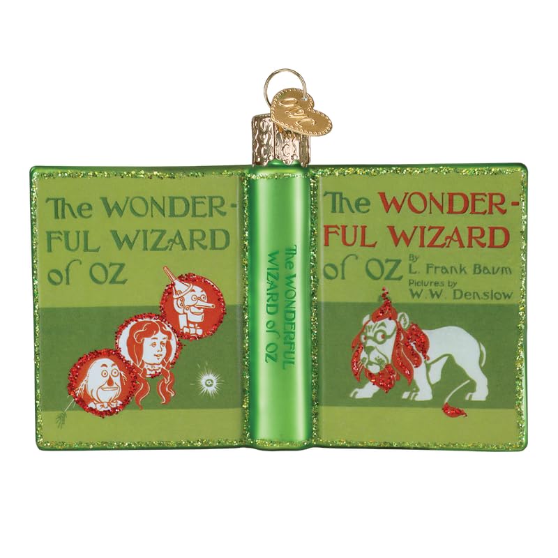 The Wonderful Wizard of Oz Book Glass Ornament - Handcrafted Holiday Decoration, Oz Literary Collectible