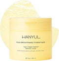 HANYUL Yuja Toner Pads - Brightening Korean Yuzu with Vitamin C & 5% Niacinamide | 60 Sheets for Even Skin Tone