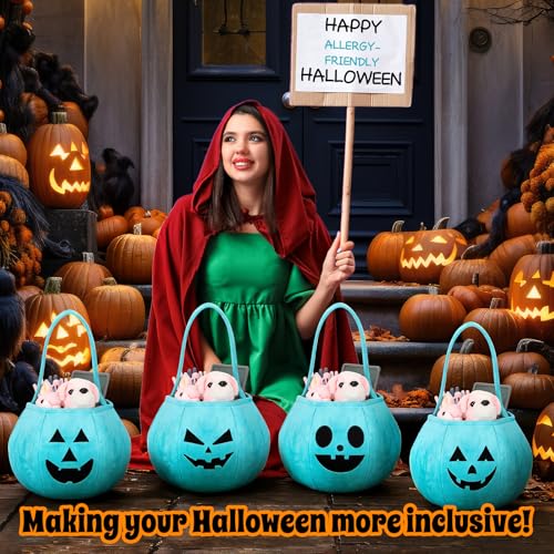 Halloween Teal Pumpkin Buckets for Trick or Treat - Sunnymove 16