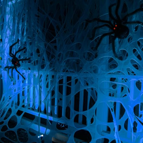 1200sqft Giant Spider Web Halloween Decorations Outdoor - Stretchable & Reusable
