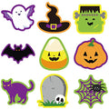 Halloween Classroom Cutouts 45 Pieces - Pumpkins, Ghosts & Spiders Decorations