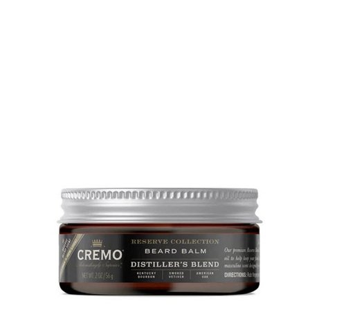 Cremo Styling Beard Balm, Distiller's Blend (Reserve Collection), Nourishes, Shapes And Moisturizes All Lengths Of Facial Hair, 2 Ounce