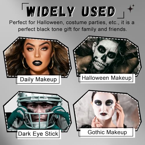 Black Lipstick and Lip Liner Set - Gothic Matte Lip Makeup - Variation: Black Lipstick + Lip Liner