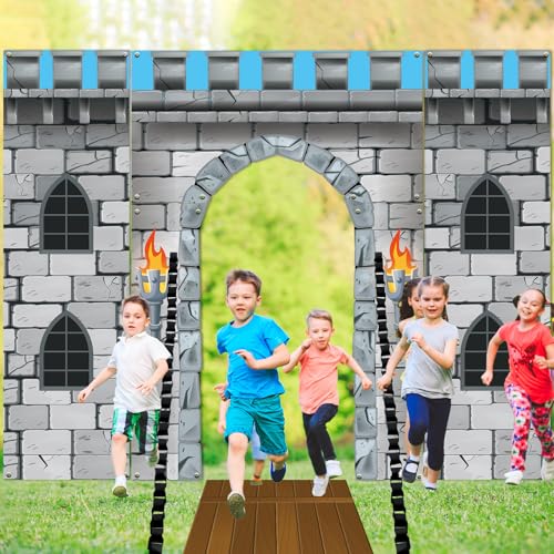 Medieval Castle Door Banner Backdrop Set for Medieval-Themed Parties