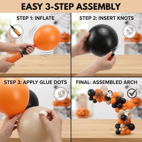Halloween Balloon Arch Kit with Ghost and Boo Balloons - Spooky Party Decorations
