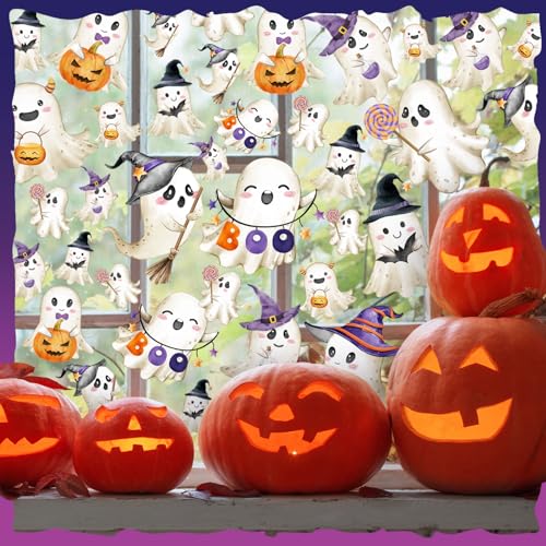 Halloween Ghost Wall Decals - Removable Stickers for Party & Home Decor - 74 Pieces - Variation: Ghost