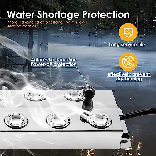 12-Head Ultrasonic Fog Maker Mist Humidifier for Halloween Water Fountain Pond 18.7lb/h