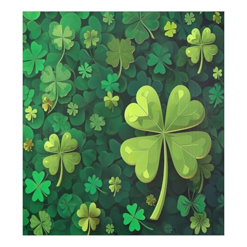 Kitchen Refrigerator Magnet Cover - Waterproof Holiday Clover Decor, 23x26 Inch