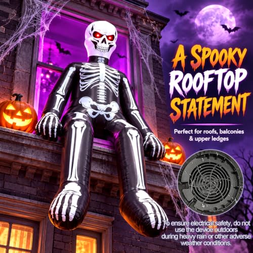 10.5 FT LED Halloween Inflatable Skeleton Outdoor Decor - Giant Spooky Yard Display