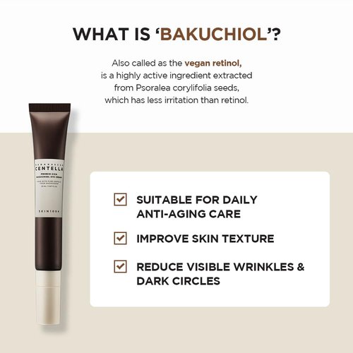 SKIN1004 Centella Probio-Cica Bakuchiol Eye Cream, Korean Eye Cream for Fine Lines with Centella, Hydrating Eye Treatment for Under Eye Area, Retinol Alternative, Korean Skin Care, 0.68 fl.oz / 20ml