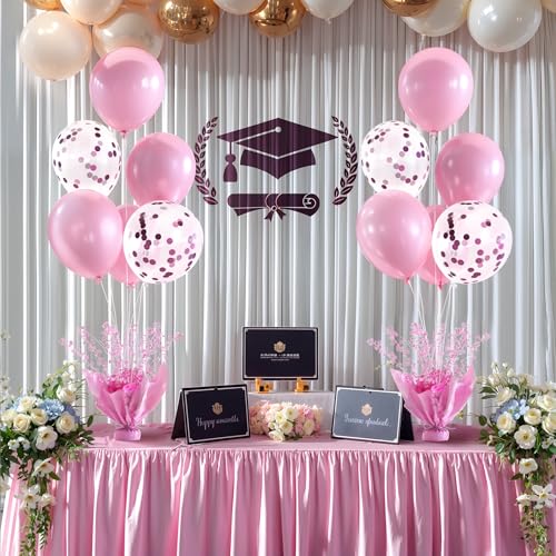 Pink Balloon Centerpiece Kit with 4 Reusable Stands and Confetti Balloons - Girls Birthday Party Decor - Variation of THIS listing