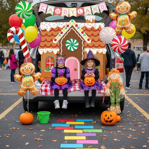 Halloween Candy Trunk or Treat Decoration Kit with Balloons & Banner