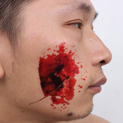 Realistic Wound Tattoo Stickers Halloween Scar & Knife Simulation Waterproof 24pcs
